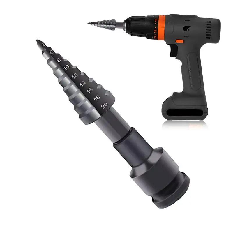 Drill Stepper Bit Heavy Duty Drill Bit Stepped Up Bits Home Tools Multi Size Hole Stepped Up Drill Bit For Stainless Steel Metal