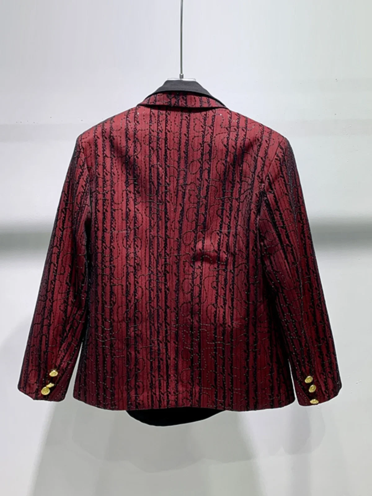 High-end Sequined Blazers Men's 2024 Autumn Embroidery Design Trendy Male Suit Jacket Shoulder Padded Long-sleeved Suit Jackets