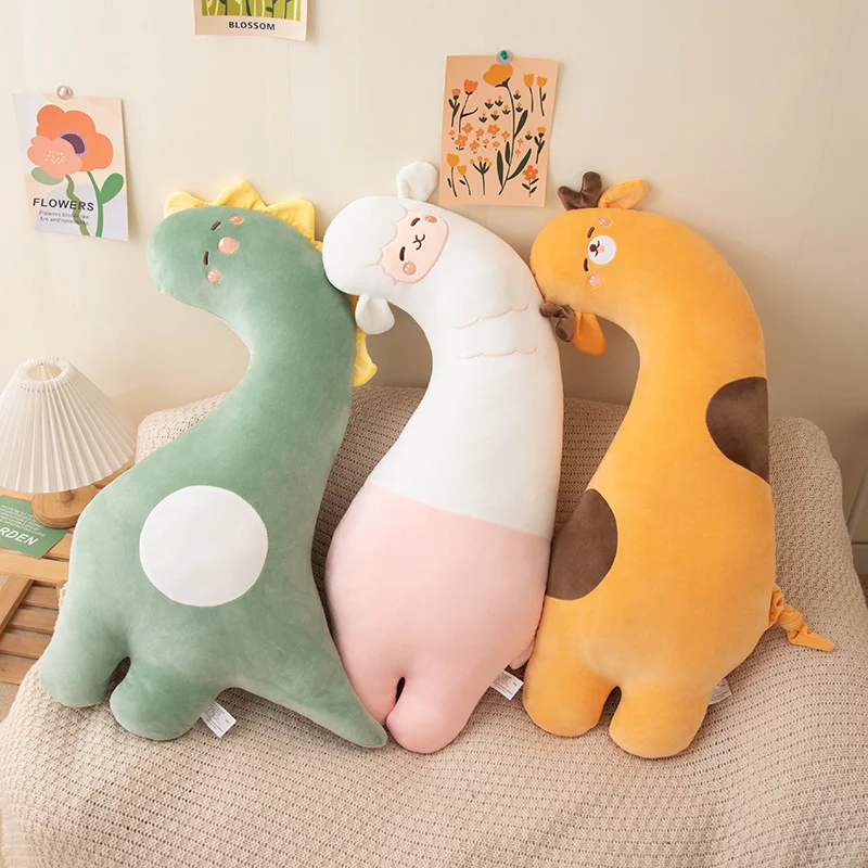 Creative  50/80cm  Animal Sleep Pillow Cute Giraffe Sheep Dolls Super Soft  Funny Christmas Girls Boys Birthday Gifts Home Decor