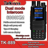 Zello Walkie Talkie 4G Dual Mode Simulation/Public Network 10W UHF 2 Way Radio WiFi Bluetooth Type-C Long Range POC Radio TK-889
