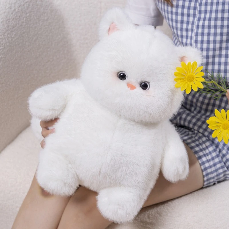 Cute Simulation Cat Doll Plush Toy Stuffed Soft Animal Plush White Kitten Pillow Kids Girls Birthday Gift Pet Toys Home Decor