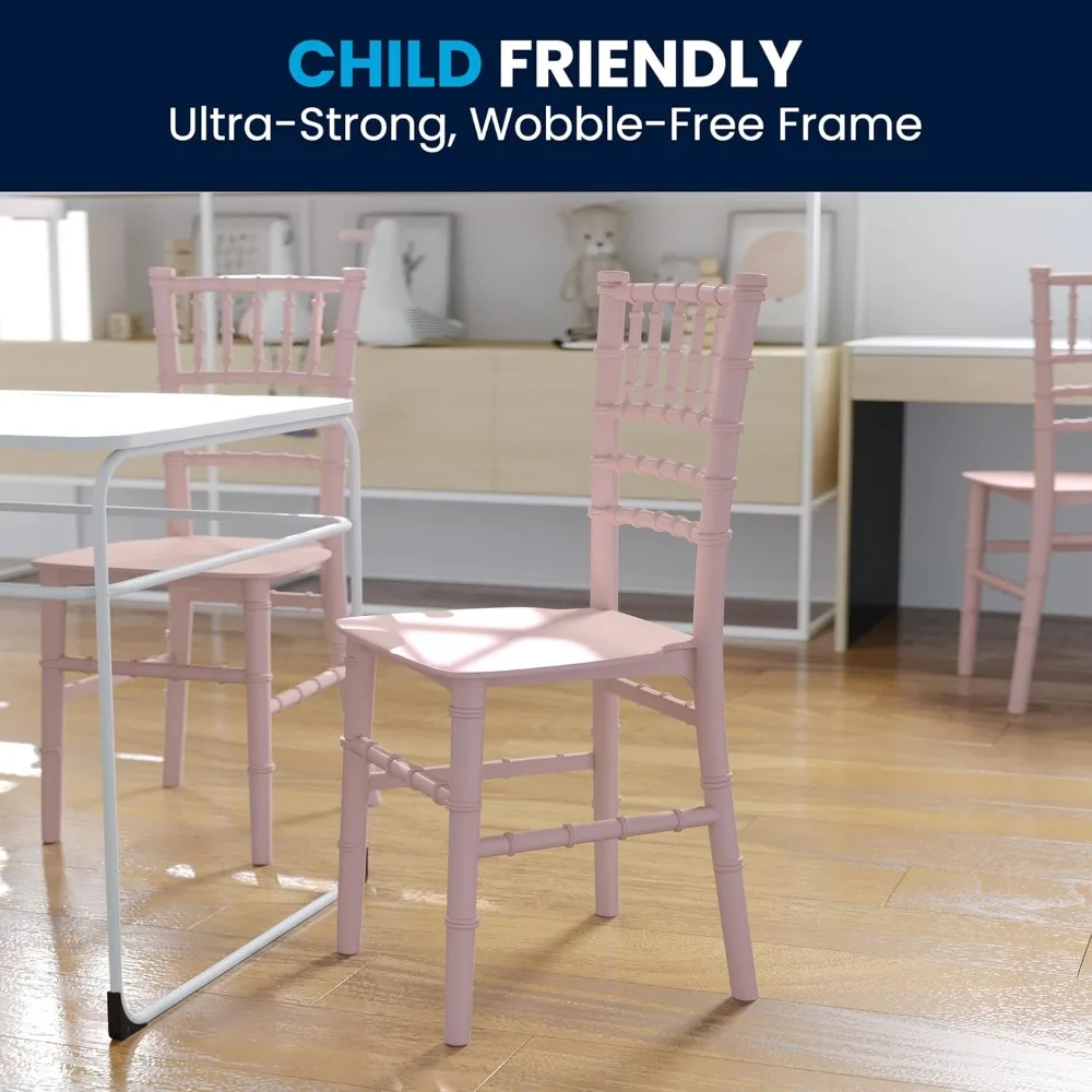 Children's Resin Event Chairs, Commercial/Residential All Occasion Chairs for Kids, 330 lb. Static Weight Capacity, Set of 10 image 6