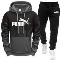 Hooded Sweatshirt and Sweatpants Outdoor Sports Jogger Suit Men's Set/Hoodie/Pants Autumn Winter Daily Casual Fashion Sportswear 2