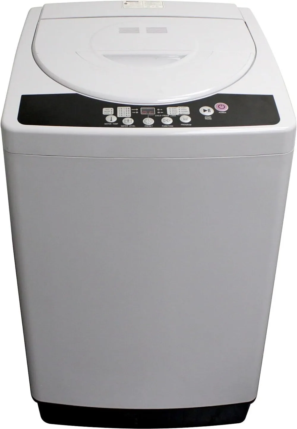 2.11 Cu.Ft Machine Portable Top Load Washer for Apartments Small Spaces Dorms Stainless Steel Drum and 4 Wash Cycles 6.5 White