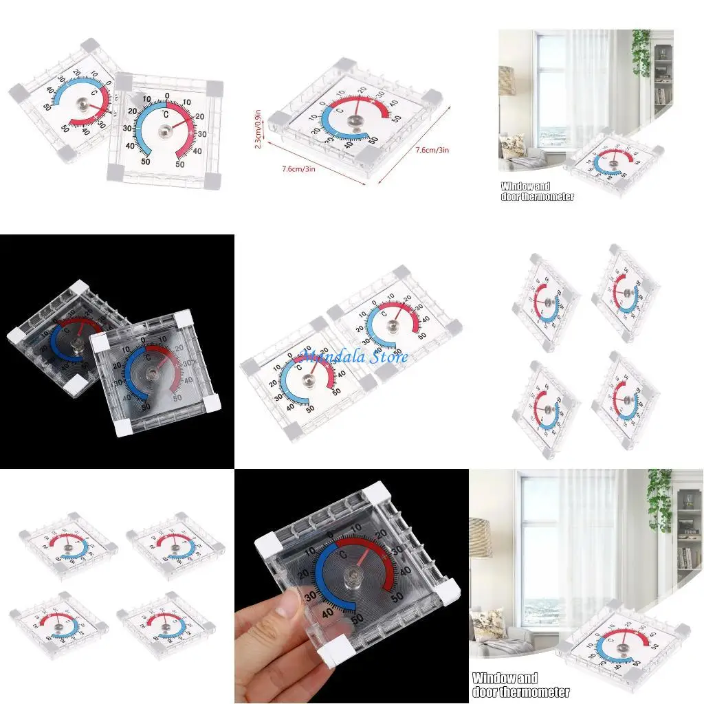 

U2JC Modern 3.5 In Window Mounted Thermograph for Home Decoration and Accurate Climate Monitoring