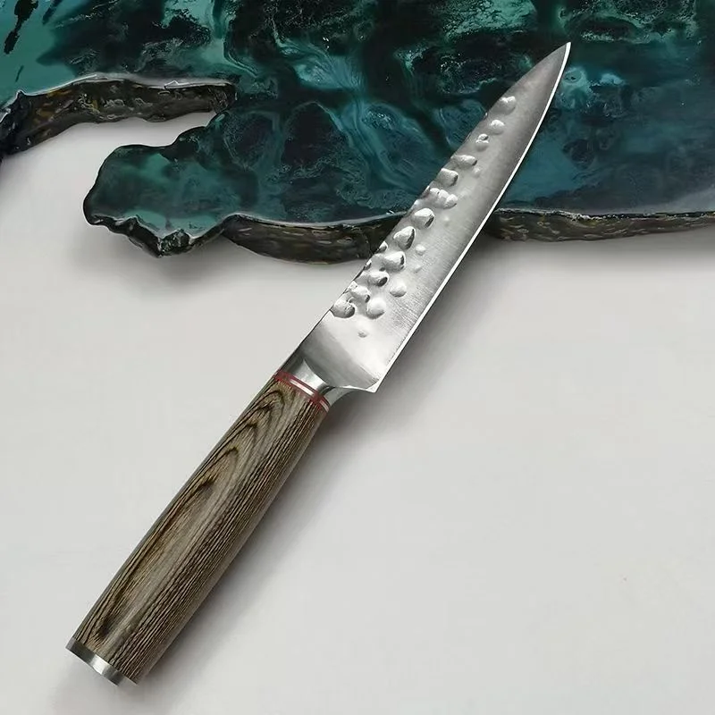 Hand-Forged Hammered Kitchen Universal Knife Fruit Knife Cleaver Sharp Durable Kitchen Multi-Purpose Knives image 5