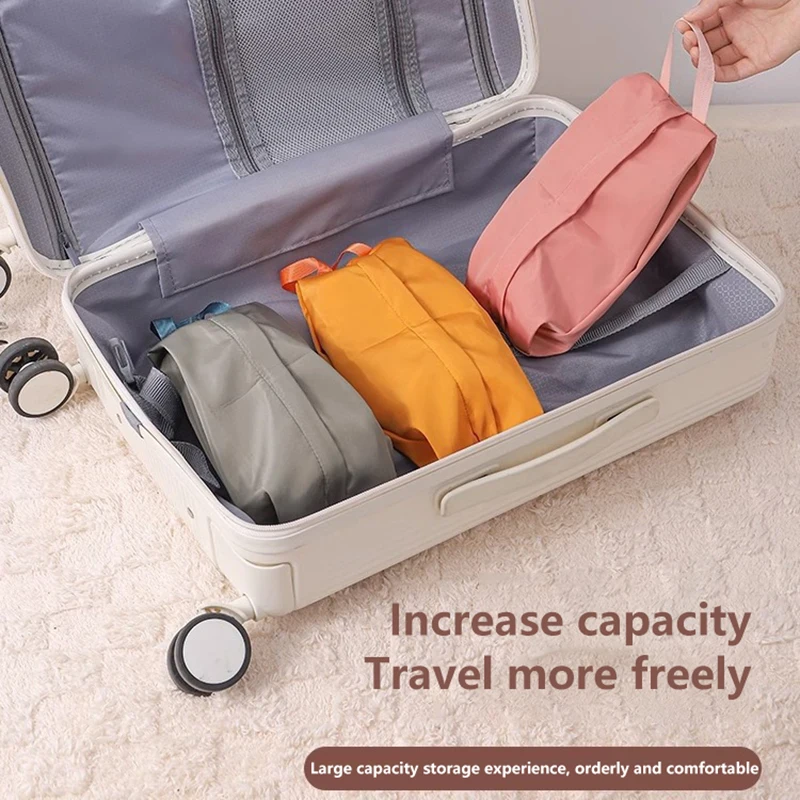 Travel Cosmetic Organizer Bag High Capacity Folding Zipper Wash Bag Socks Underwear Storage Bag Suitcase Finishing Bag