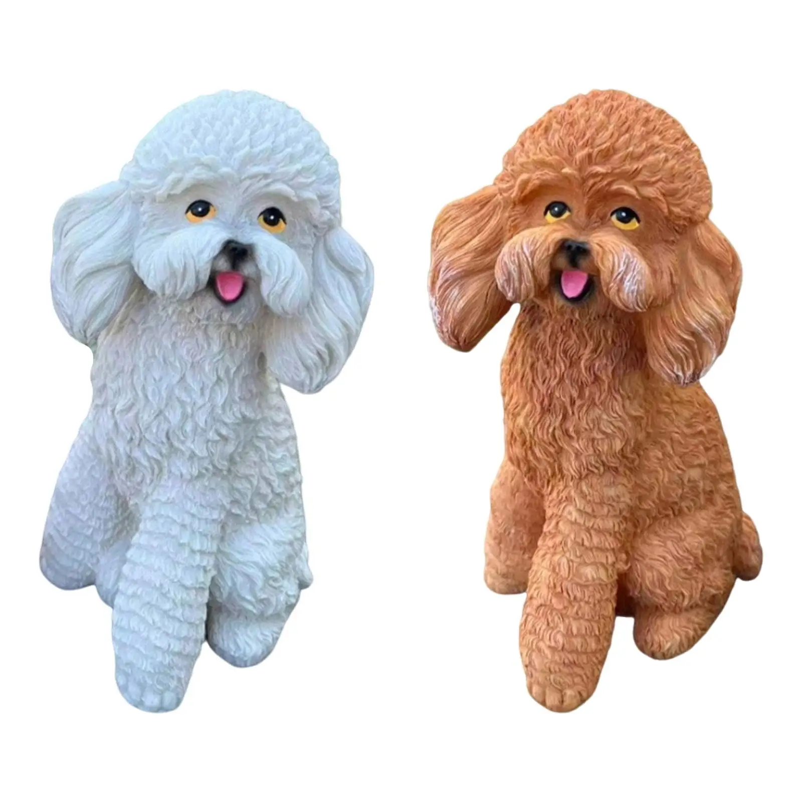 Dog Statue Collectible Realistic 12x13x23cm Adorable Animal Sculpture for Living Room Bedroom Indoor Outdoor Courtyard Office