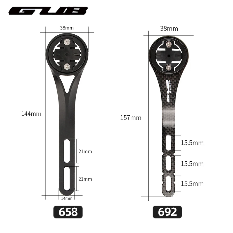 GUB Integrated Road Bend Bar Computer Mount Garmin /Cateye /Bryton Series Carbon Fiber Bracket Holder Cycling Computer Mount