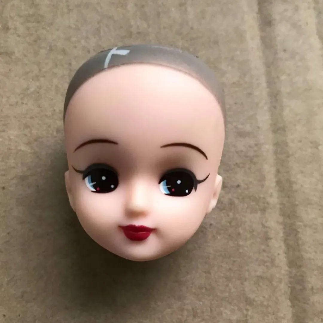 Anime Face Eyes Doll Heads White Skin Joints Movable Body 1/6 Size Doll Toy Figures DIY Dressing Girl Gift Toys Rare Face Dolls