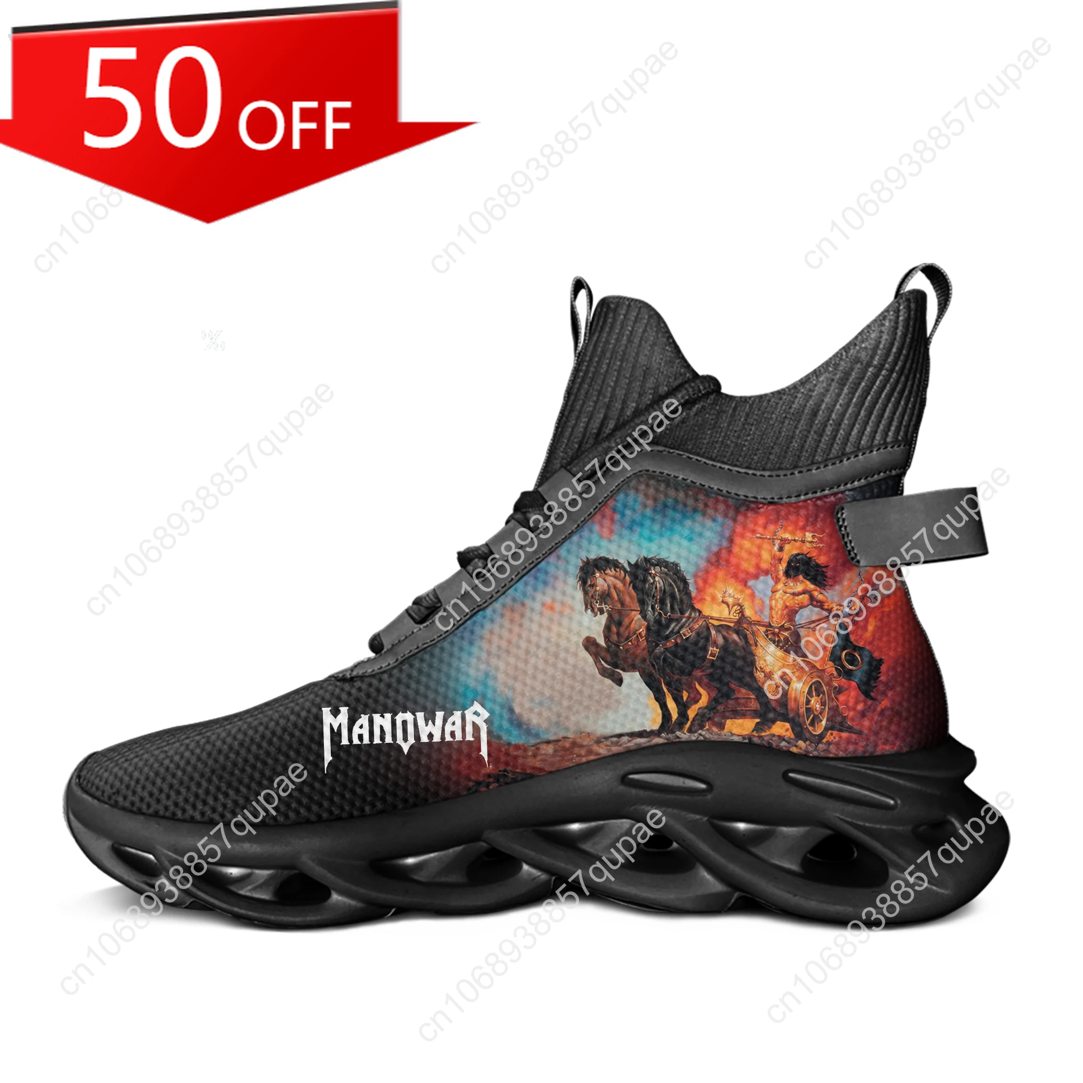 

Manowar Band High Top Flats Sneakers Rock Singer Men Women Sports Running Shoes Sneaker