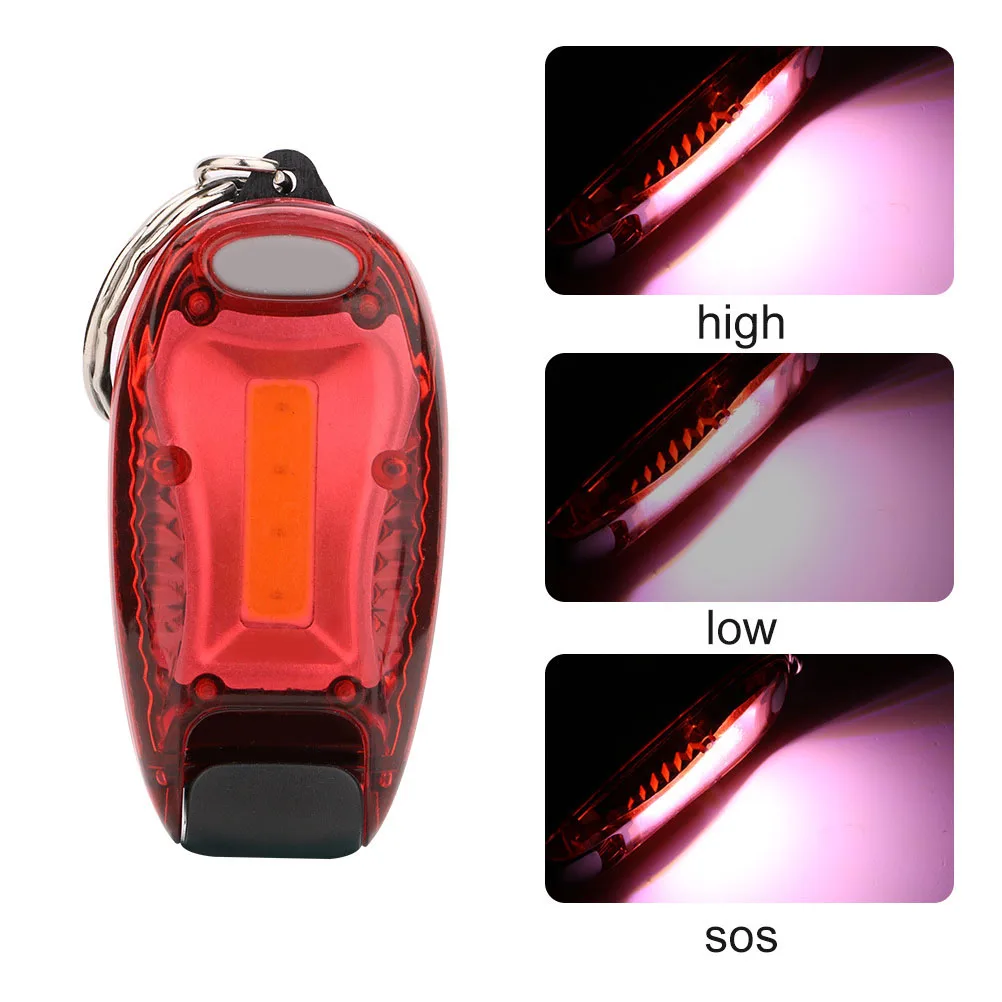 

3pcs Ring LED Backpack Light Red Blue Green Multifunctional Safety Lamp for Night Running Cycling Fishing Outdoor