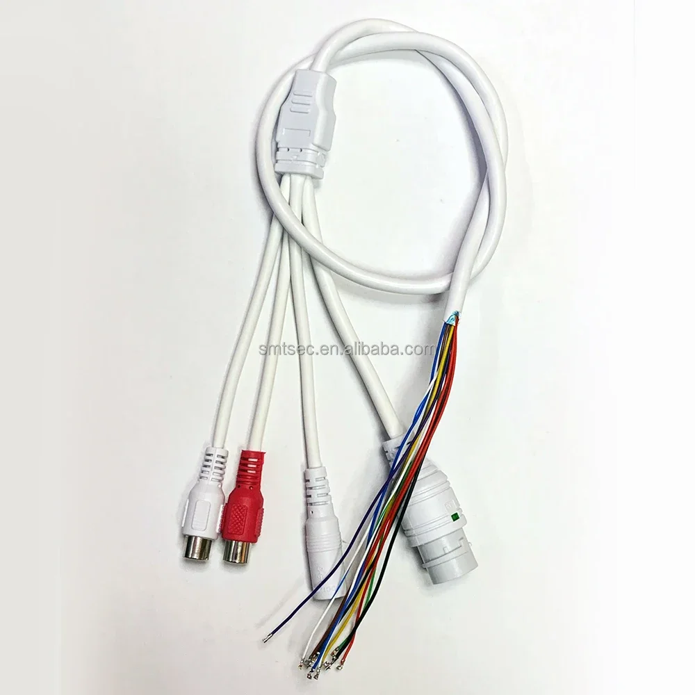 In stock RJ45+DC+Audio Input+Audio Output Cable for H.265 IP Camera Module Support All IP Board