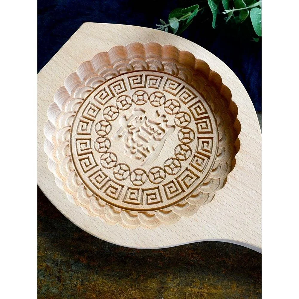 

Extra Large 500g Wooden Mooncake Pastry Mould Chinese Sle Commercial Use Kitchen Baking Tools for Busin Opening