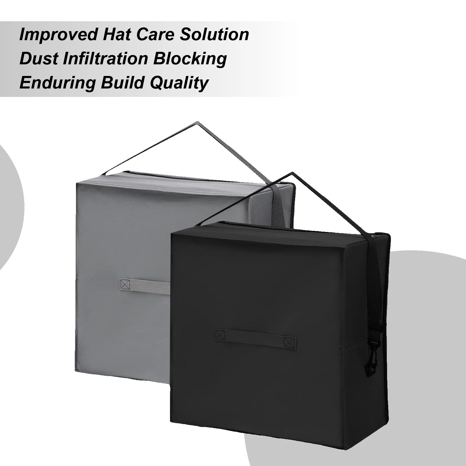 

Hat Storage Bag with Carrying Handles Hat Organizer for Closet Portable Caps Storage Holder Box for Wardrobe Home Bedroom Indoor