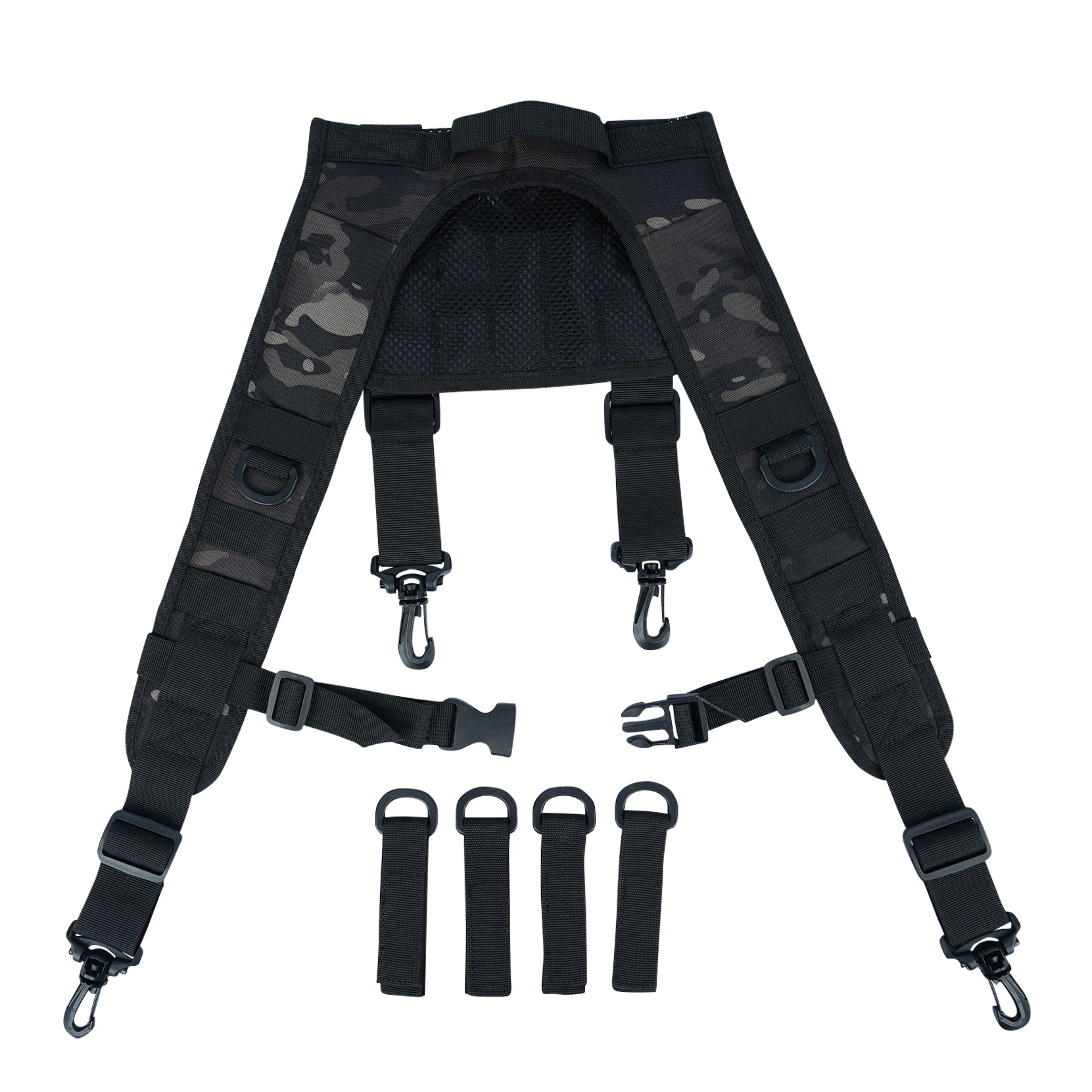 MELOTOUGH Tactical Police Suspenders for Duty Belt Harness Law Enforcement with Adjustable Strap and 4 Tool Belt Loops