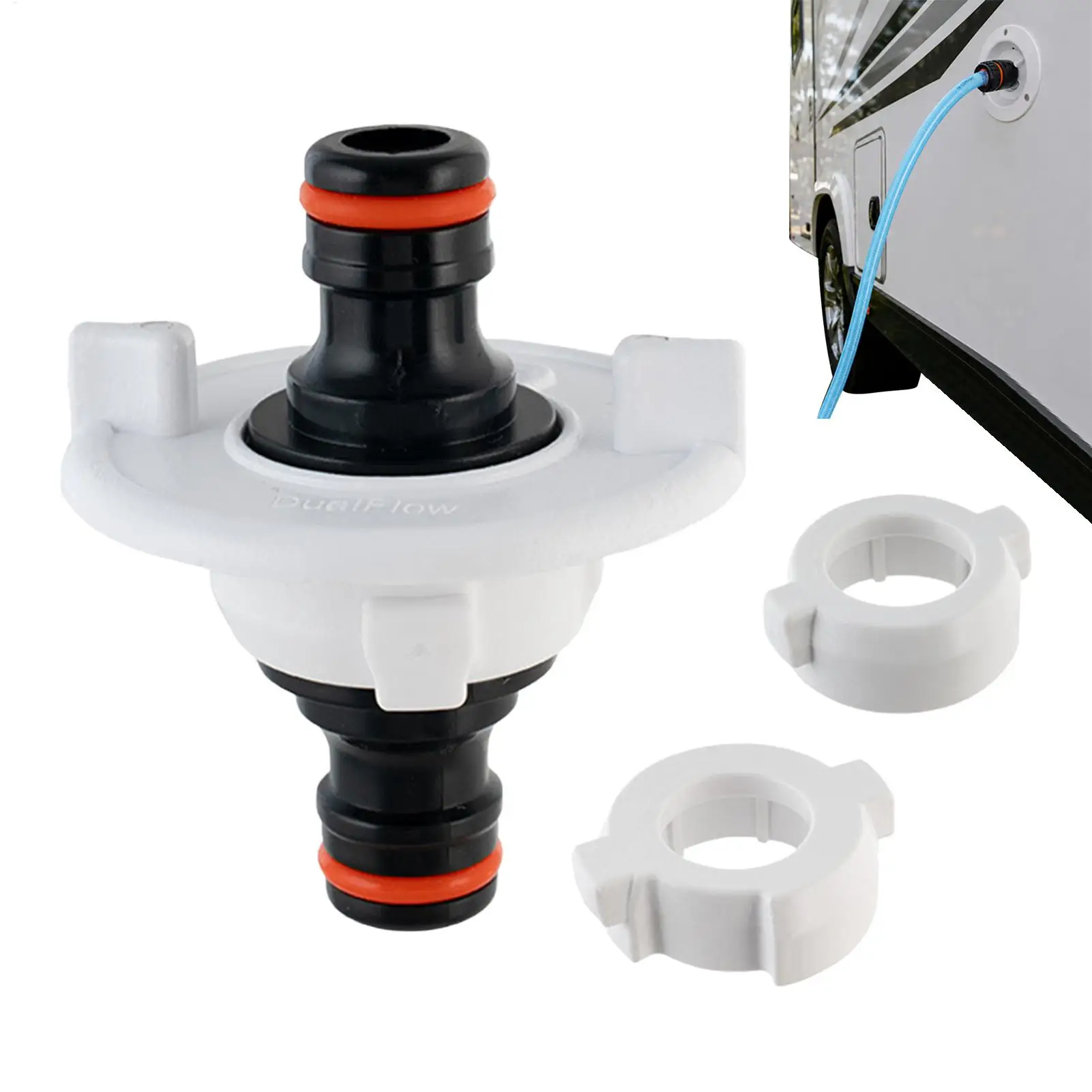 

RV Water Inlet Replacement Quick Universal Adapter Camper Water Inlet For Exterior Access Drain Outlet Outdoor RV Camper Camping