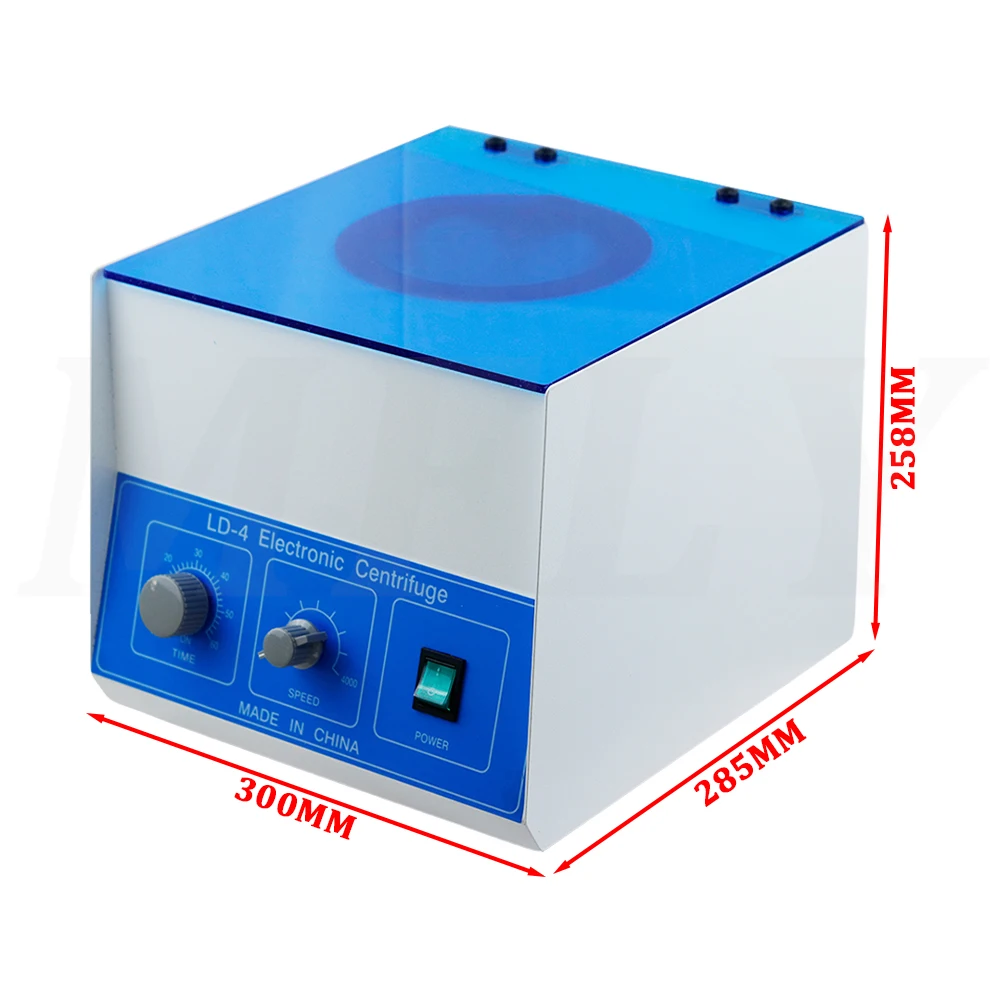 Electric Lab Laboratory Centrifuge Machine with Speed Control and Timer Lab Benchtop Centrifuges Capacity 4x100ml Max 4000 RPM