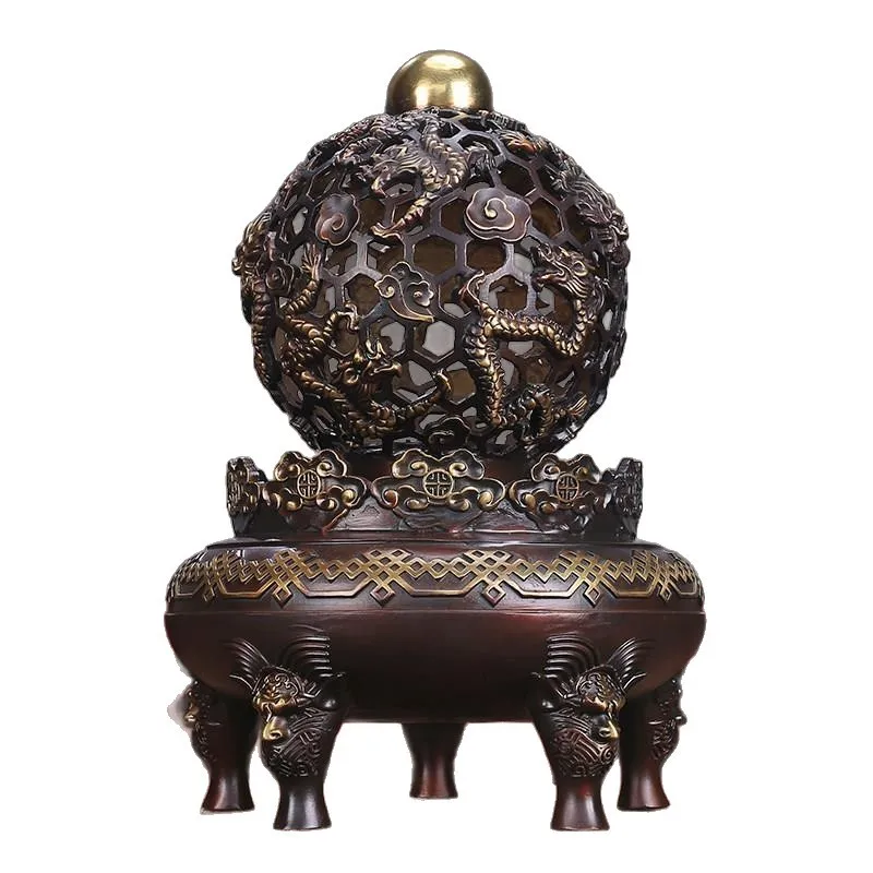 DSA pure copper nine-turn Qiankun Ding lucky ornament large Baoding high-end TV cabinet office table opening gift