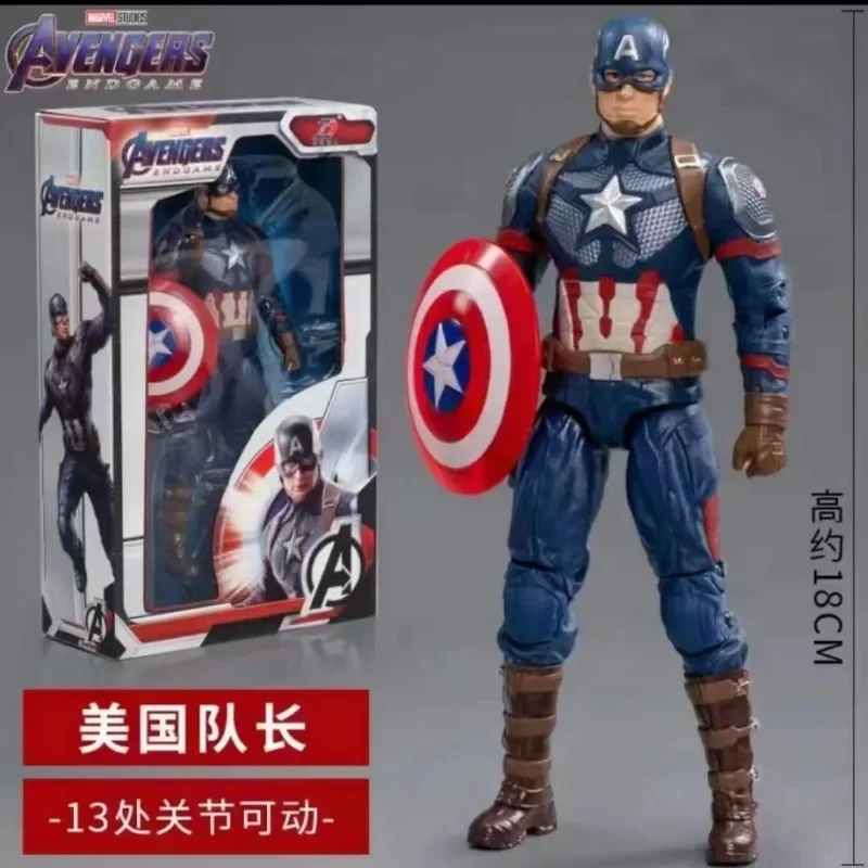 Marvel Captain America Spiderman Hulk New Cute Children's Fashion Anime Personalized Creative Joints Movable Model Toy Figure