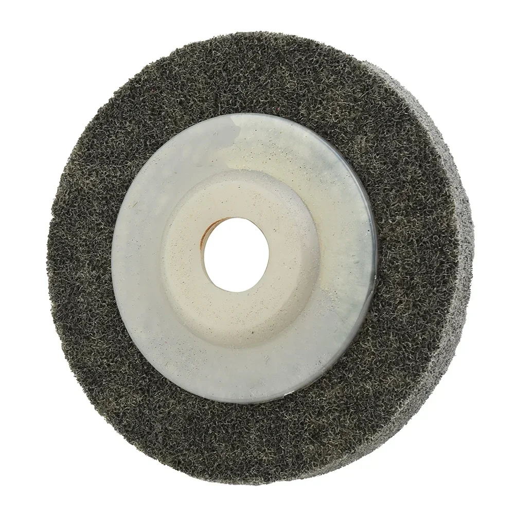 4 Inch Buffing Wheel Abrasive Dark Gray Flap Metal Tool Wood 1pcs Buffing Nylon Fiber Polishing Wheel Practical