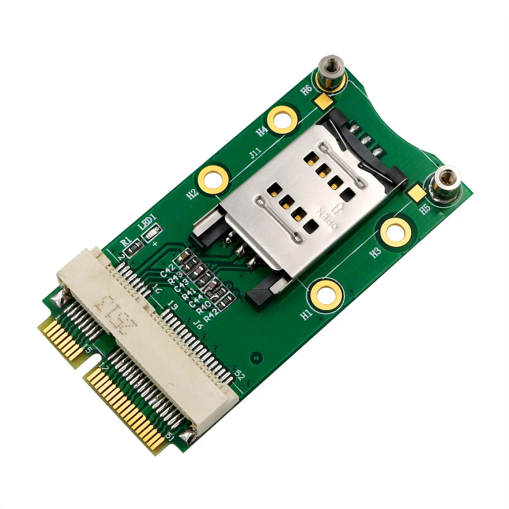 

Мини PCI Express адаптер, мини PCI-E Райзер-карта Mini PCIE к Мини PCI E Расширенная карта, слот для SIM-карты для карт 3G/4G WWAN LTE GPS