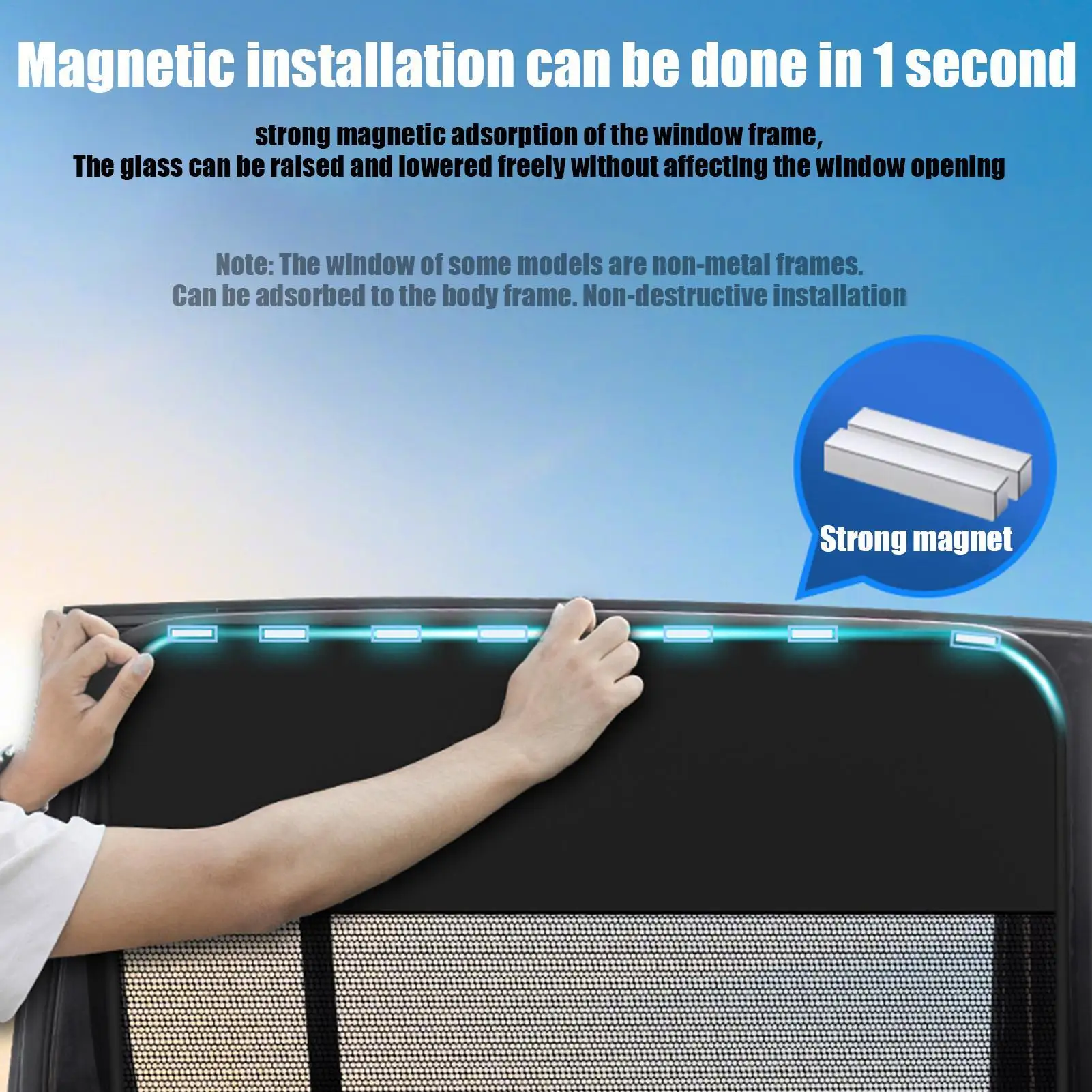 

Sun Shade For Car Window Light Block Car Window Shades With Magnets UV Protection Auto Accessories Magnetic Privacy Sunshades