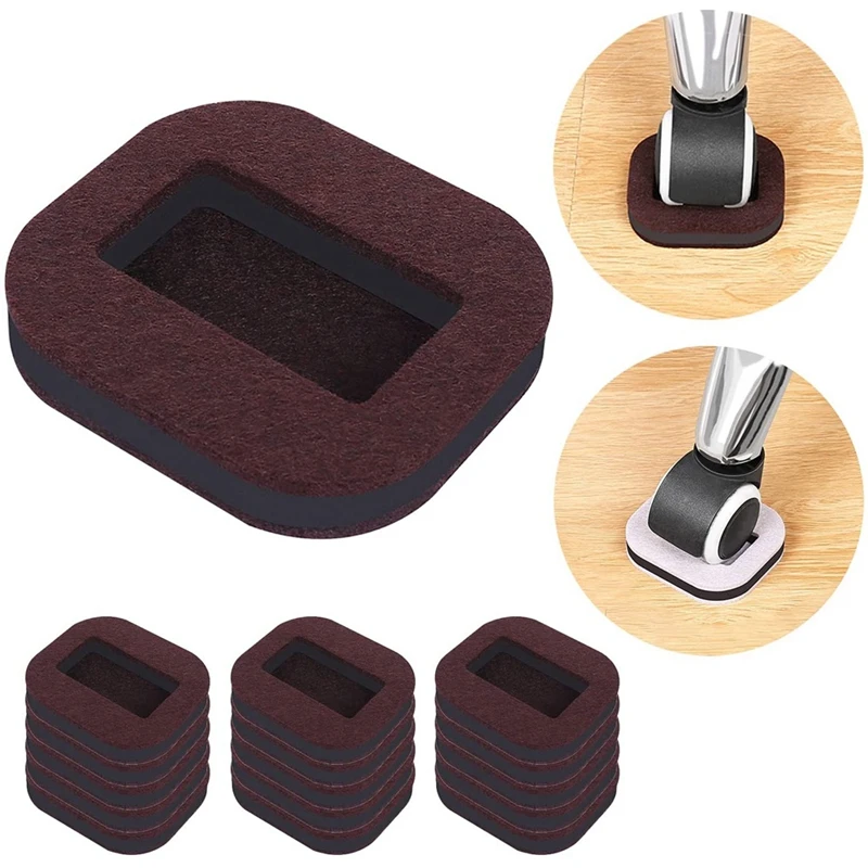 

Felt Pads Bottom Furniture Caster Cups Furniture Wheel Stoppers Bed Stoppers, Floor Protectors For Furniture 15PCS