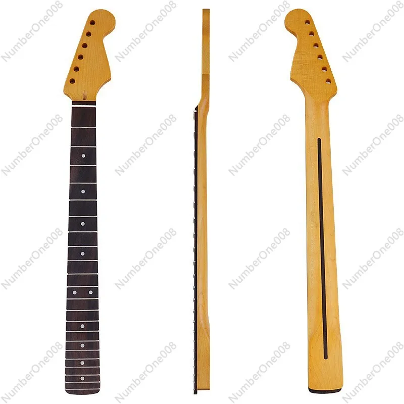 ST6 string 22 frets Canadian maple matte yellow belt back middle line width 5.6CM electric guitar