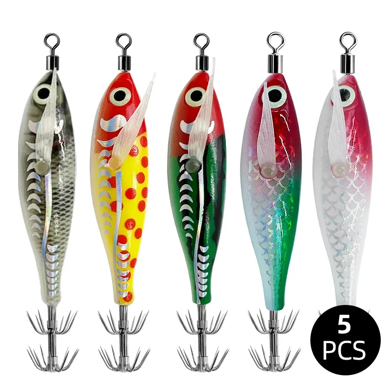 5Pcs 3D Laser Squid…