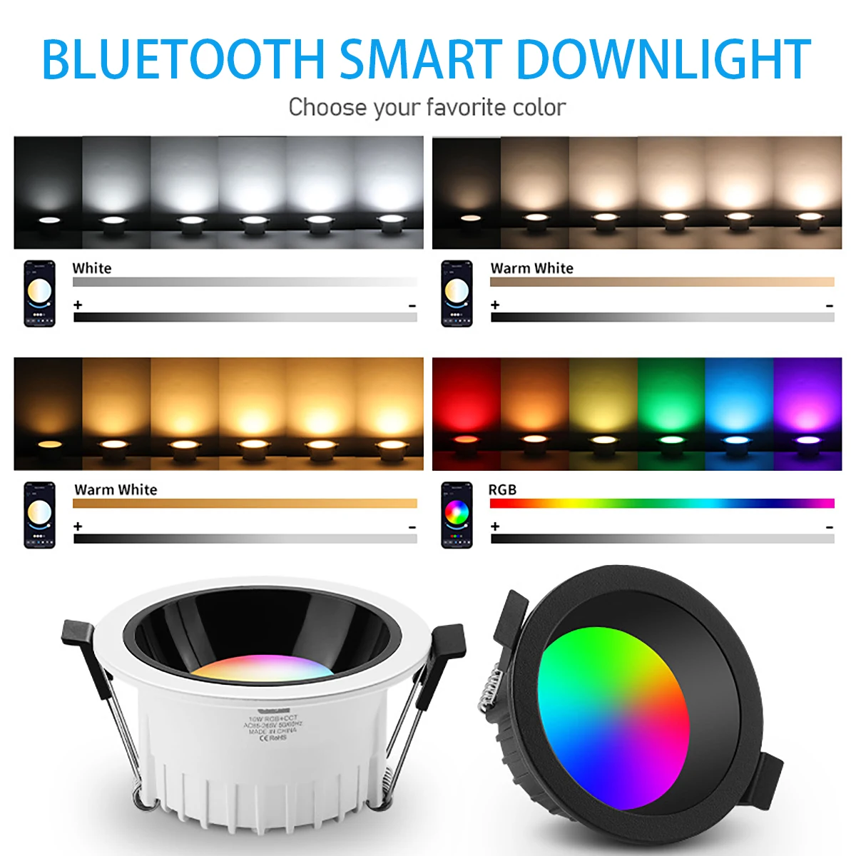 สมาร์ท LED RGB LED Light การควบคุมสมาร์ทโฟน10W 15W เชื่อมต่อ Gateway สำหรับ Google Home Voice ควบคุม