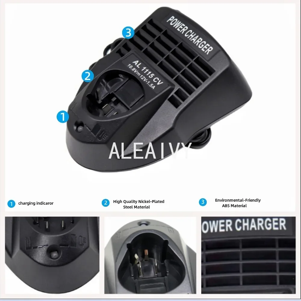 Зарядное устройство AL1115CV для литий-ионных аккумуляторов Bosch, 10,8-12 В