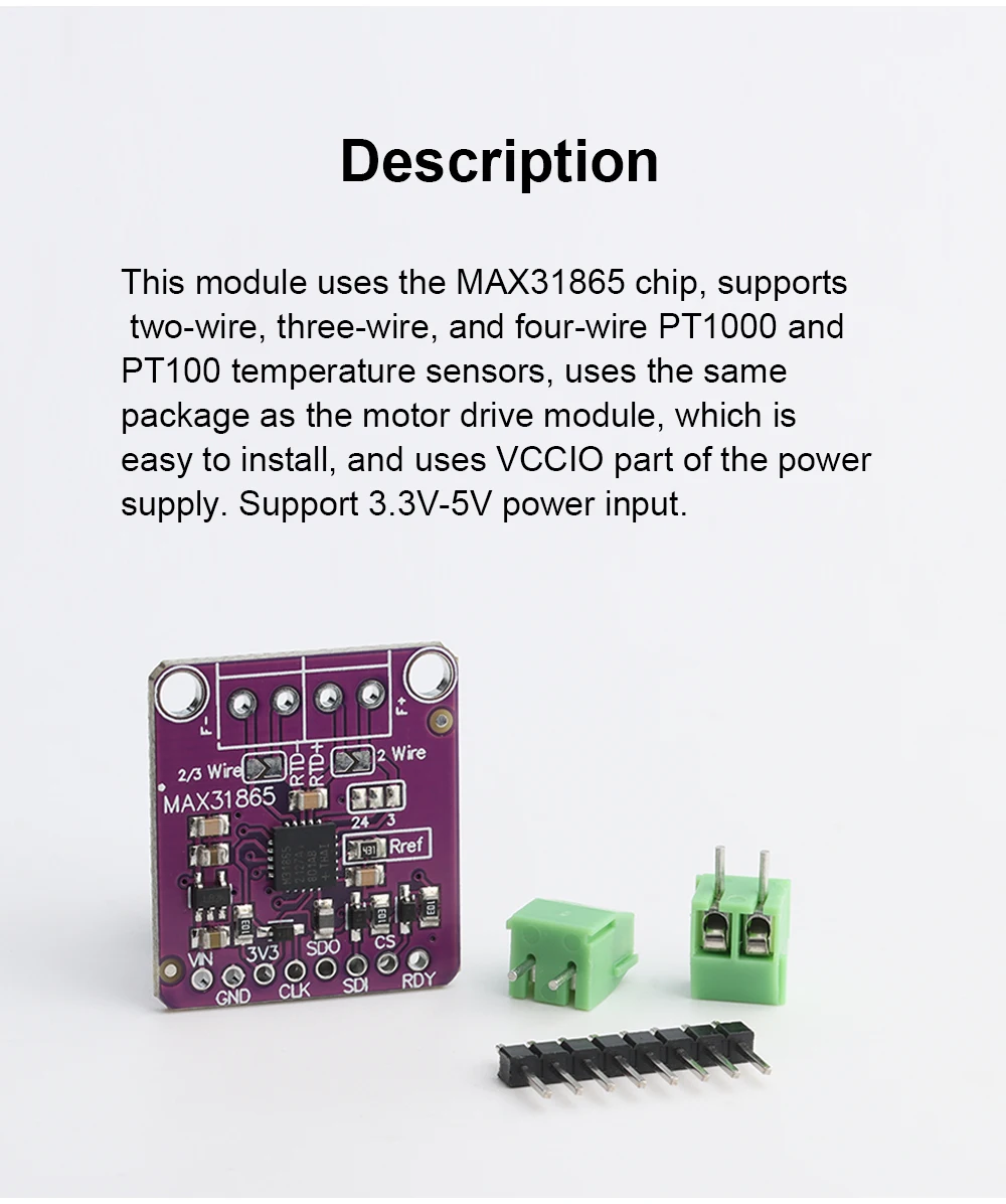 Trianglelab Hochpräziser PT100 4-Draht-Thermistor MAX31865 V2.0 für Hochtemperatur V6 Rapido Hotend DRAGON HOTEND – Detail 10