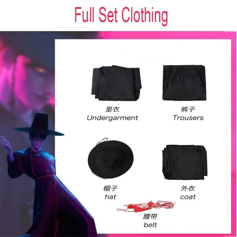 Película de Anime Demon KPOP Saja Boys Jinu Baby Abby Mystery Romance disfraz de Cosplay tu Idol batas negras uniforme Unisex Halloween