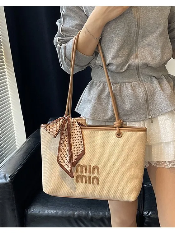 Nueva bandolera transfronteriza de estilo extranjero 2025, bolso de compras versátil portátil Sen Meng, bolso de hombro, bolso de mano de moda