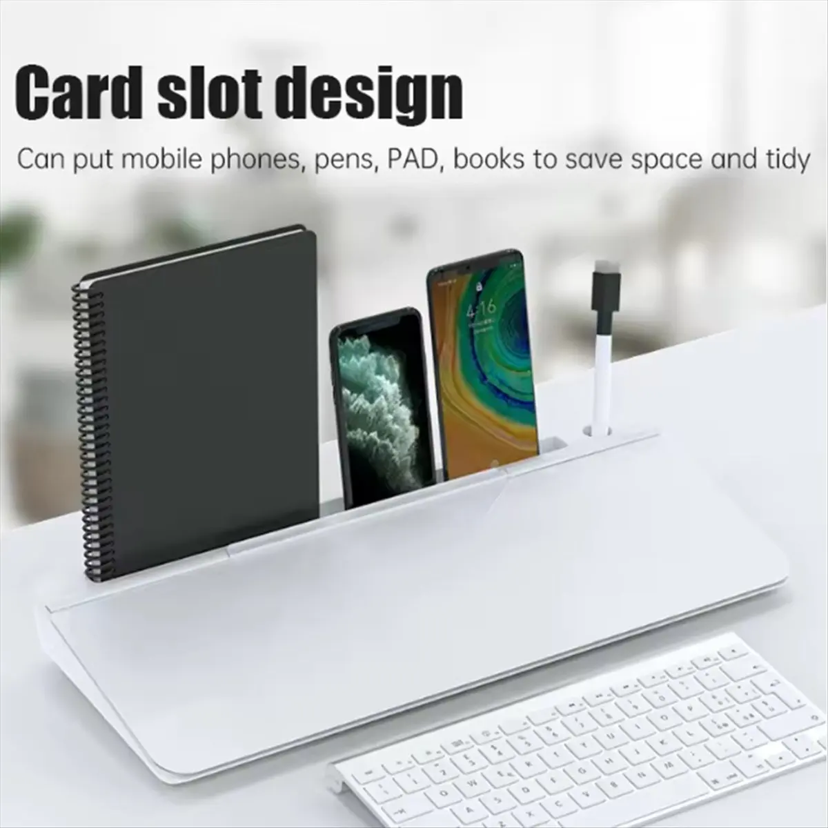 Latest ABBQ-Desktop Keyboard Mini Whiteboard Writing Board Tempered Glass Business Erasable Note Memo Dry Erase Board