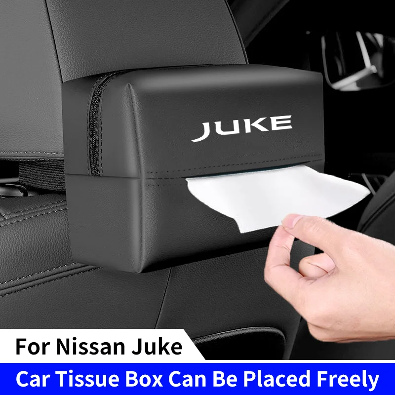 나파 가죽 자동차 좌석 뒷면 티슈 박스, 닛산 쥬크 F15 F16 선 바이저 팔걸이 박스, 거치대 티슈 정리함 보관 가방