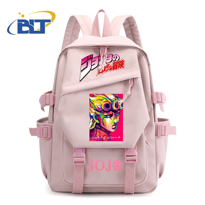 

Jojo Bizarre Adventure anime print student schoolbag pink girls backpack back to school gift