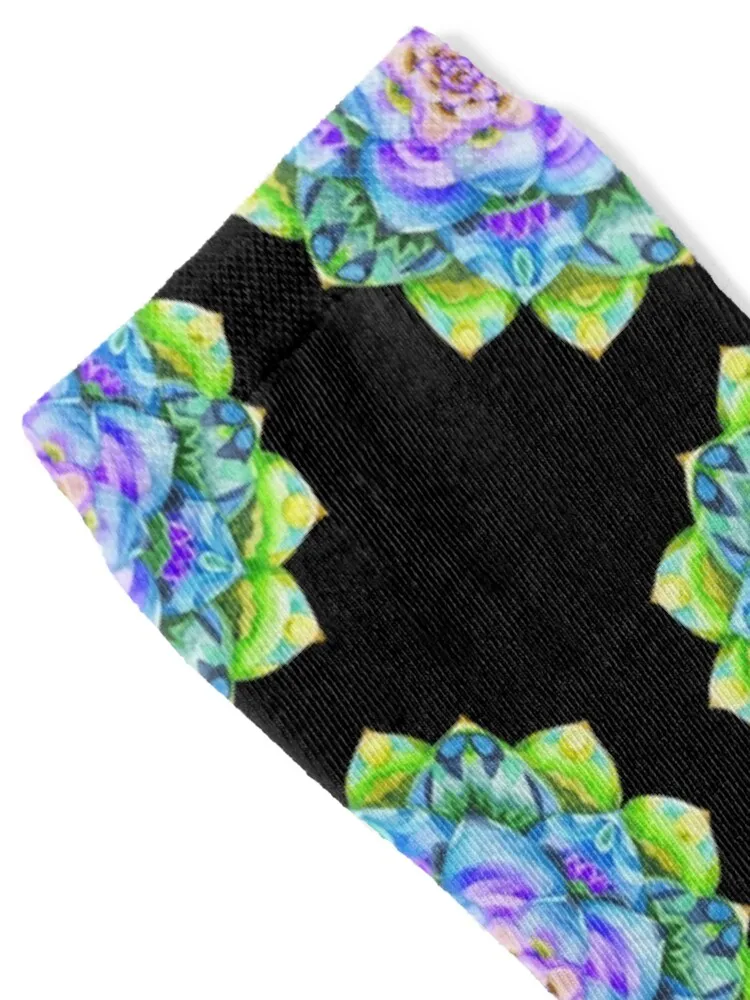 Psychedelic Artichoke Yellow Socks loose sheer Antiskid soccer designer brand Woman Socks Men's