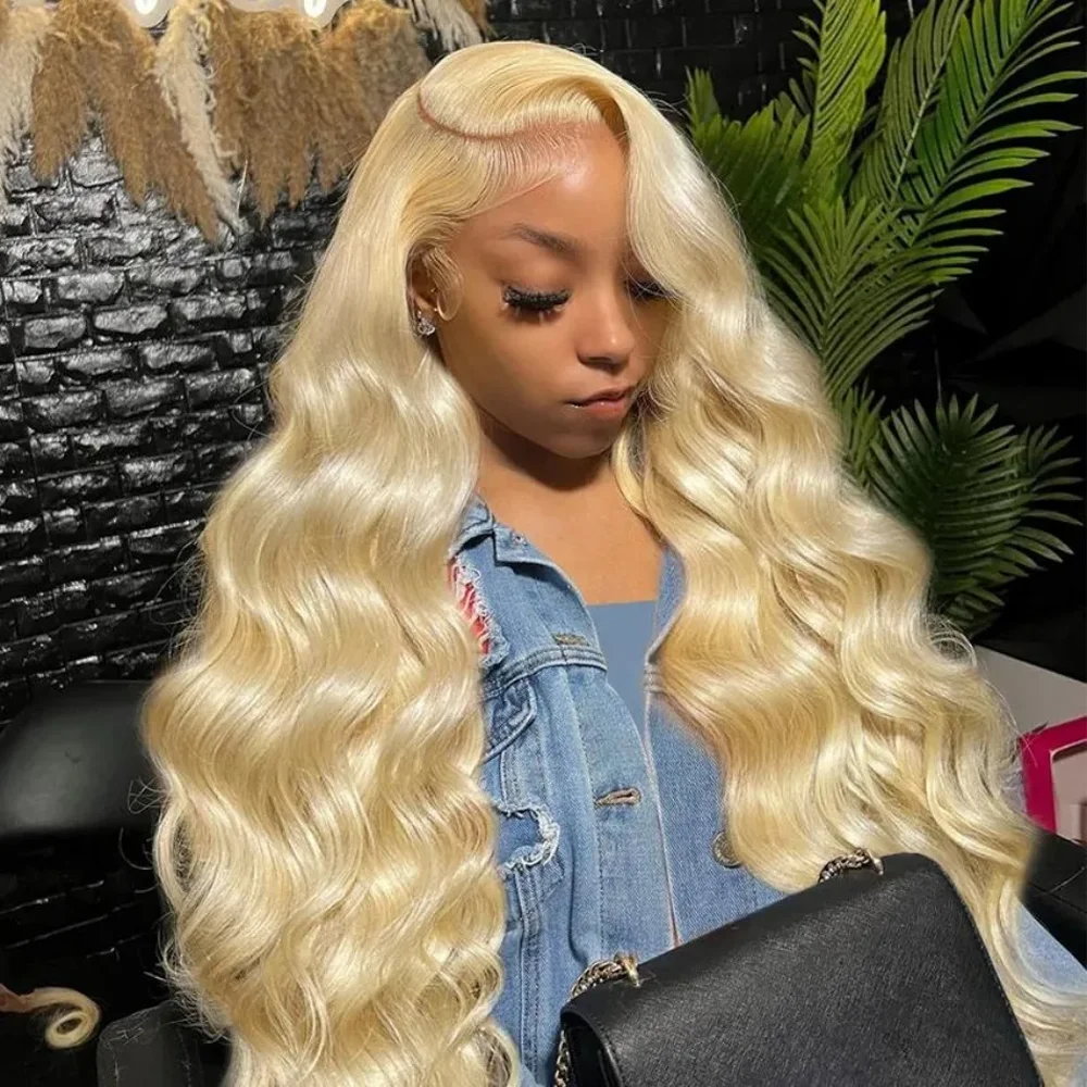 200 Density Body Wave 613 HD Lace Frontal Perücke 13X6 13X4 Blonde Transparente Lace Front Echthaarperücken für Frauen 18-46 Zoll
