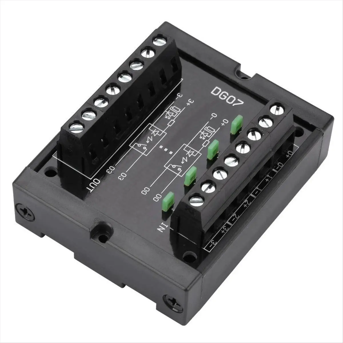 #85Q (Black)DG07 Level Converter 4-Channel NPN to PNP 10-28V,Electronics Accessories