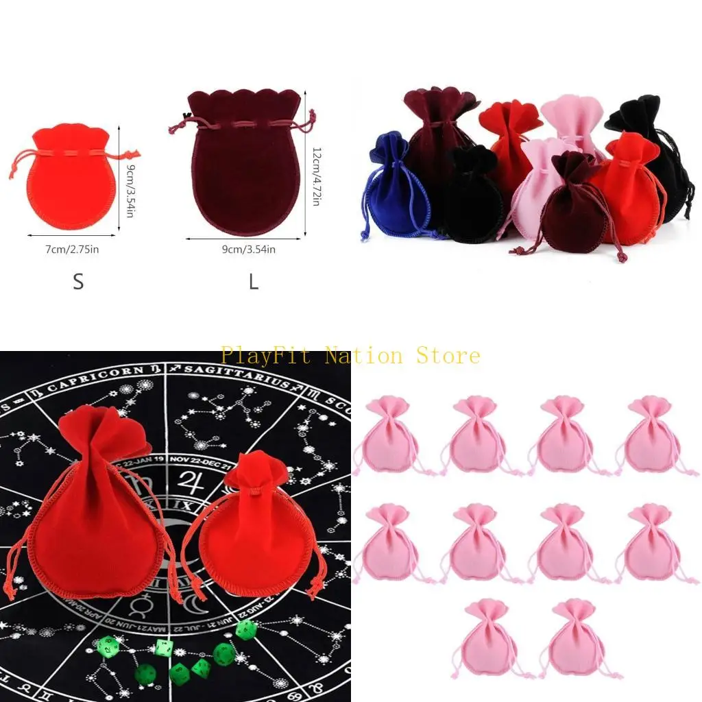 

242f 10pcs Shinkstring Dices Couch Astrolabes Divination Bag Board Game Mini Velvets Jewelry Jewelry упаковка