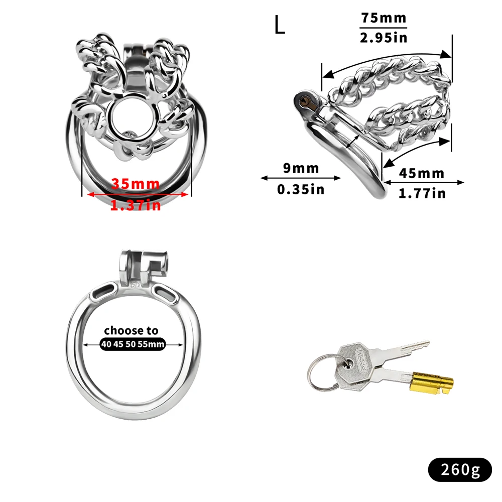 FRKO BDSM Male Chastity Cage Chastity Belt Device Lockcock Cage 정조대 Penis Restraints Lock Anti-Escape Training Sex Toys For Men 5