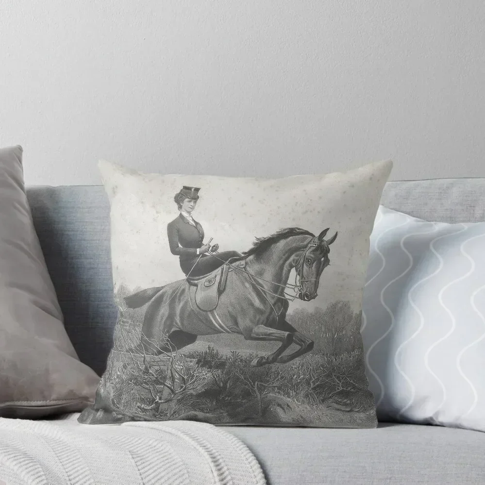 

Empress Elisabeth of Austria on horse – Sisi Sissi Throw Pillow anime girl Rectangular Cushion Cover pillow