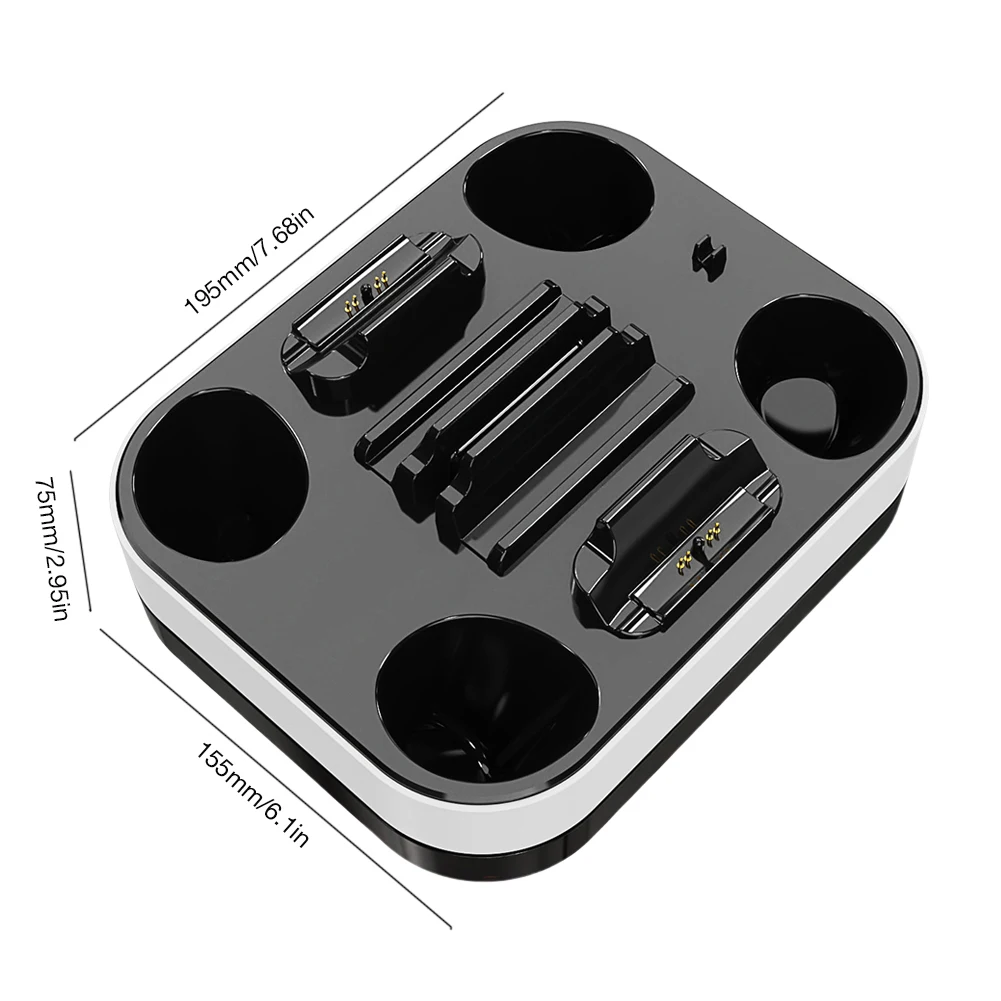 لقاعدة شحن مزدوجة PS5 ومؤشر LED وحامل شحن ضوء RGB مع كابلات لوحدة تحكم PS5 وملحقات ألعاب بوابة PS