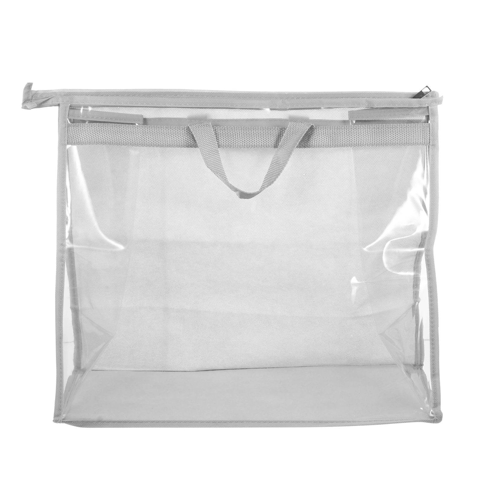 

Dustproof Storage Bag Handbag Protector Grey Polyester Travel Organizer Reusable Washable Dust Cover Moisture Proof Storage