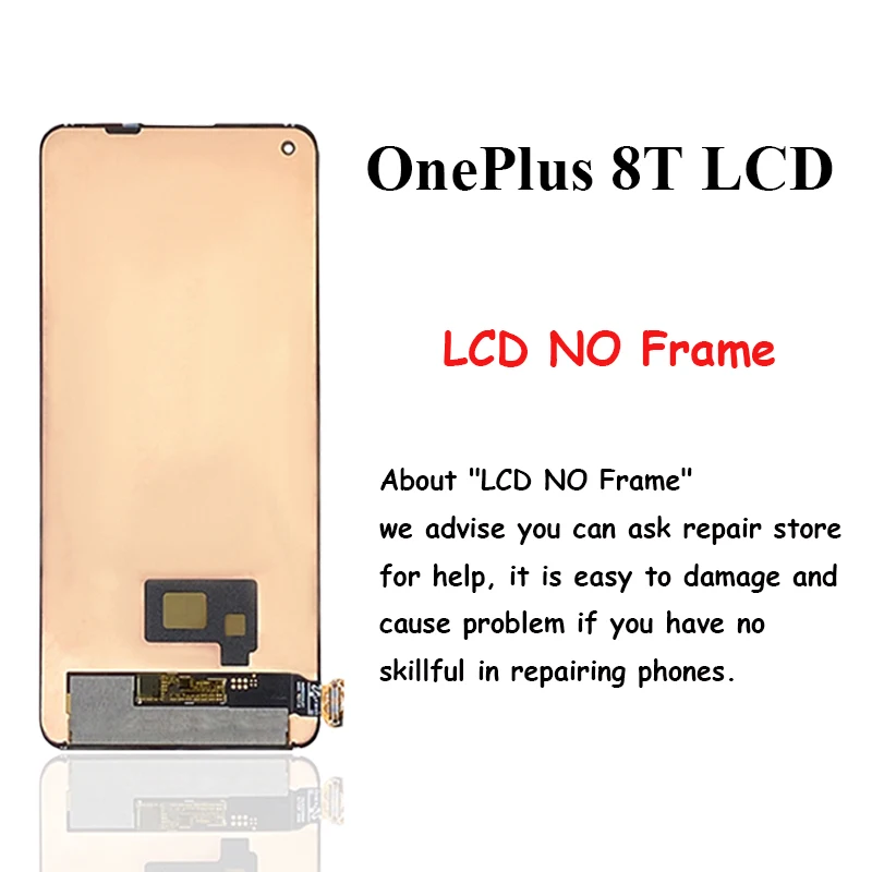 AMOLED For OnePlus 8T LCD Display Screen Touch Sensor Screen Digitizer For Oneplus KB2000 KB2001  KB2003  KB2005  LCD Screen