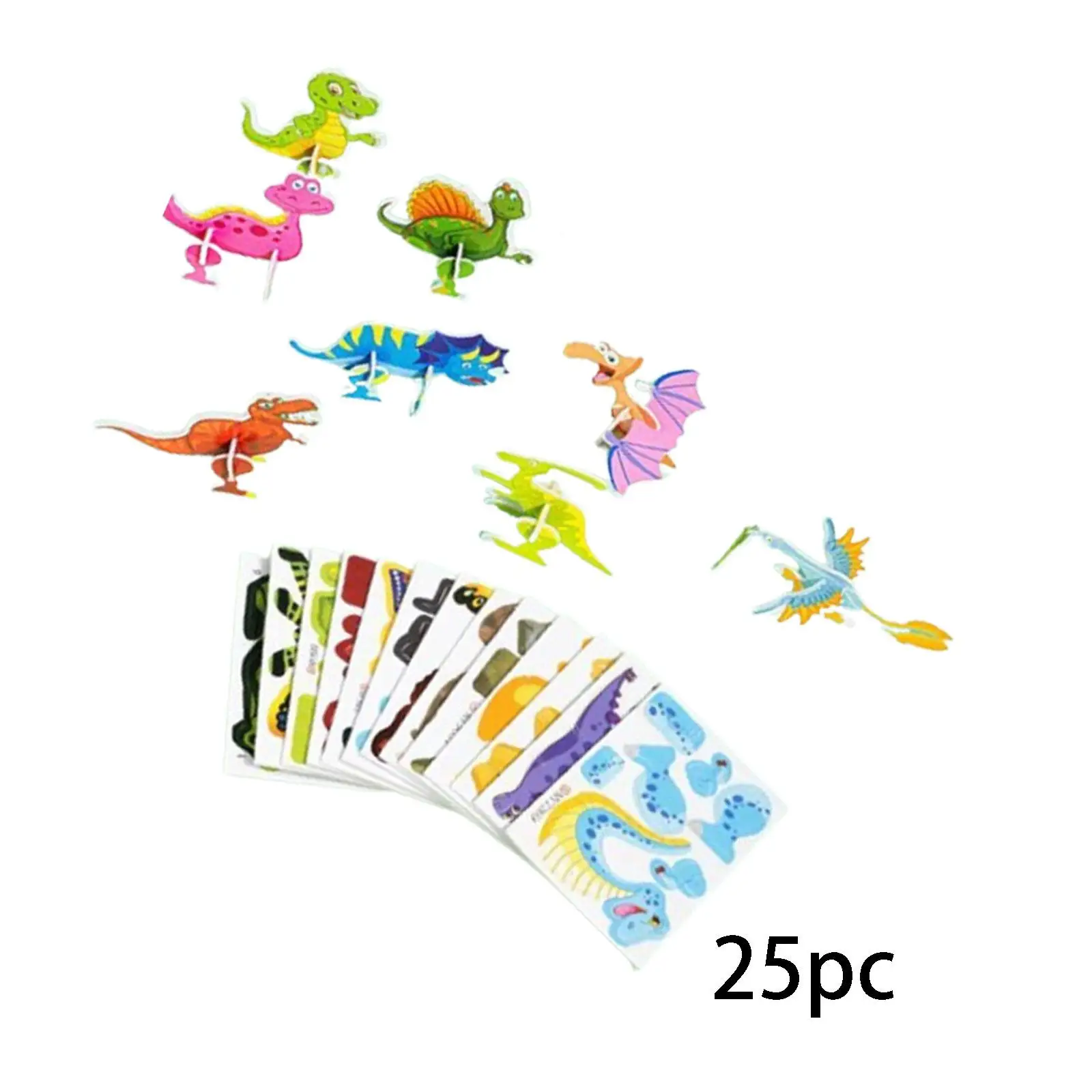 2-4Pack 3d Cartoon Puzzels Leren Activiteiten Fijne Motoriek Montessori