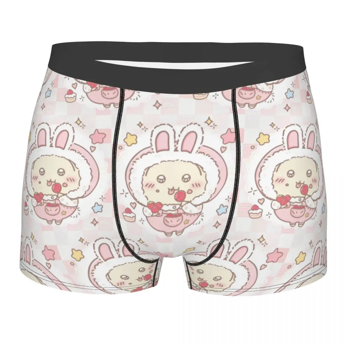 

Cute Cartoon Chiikawa Men Long Underwear Boxer Briefs Shorts Panties Sexy Soft Underpants for Male Plus Size