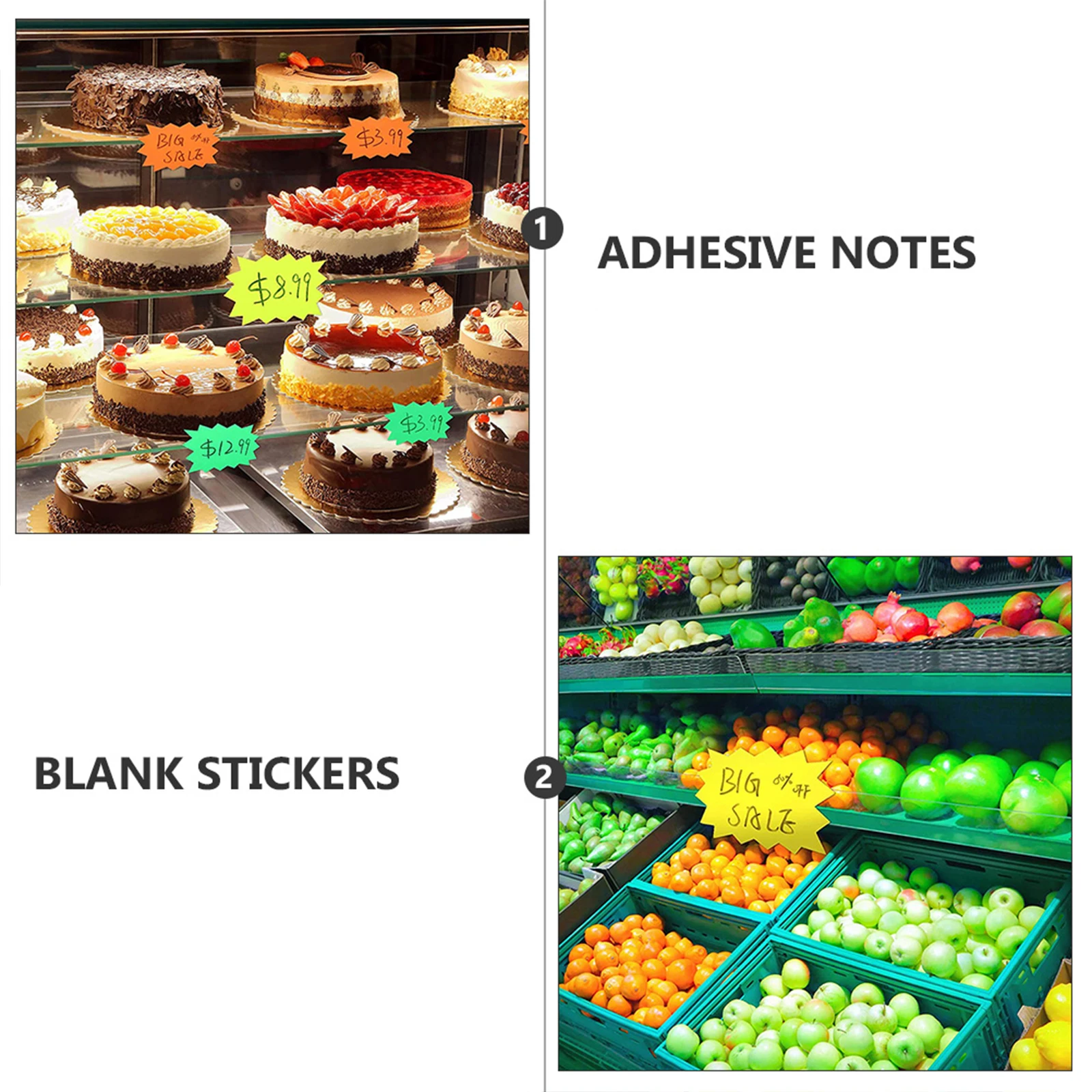 

Small Self-adhesive Label Stickers Supermarket Supplies Storage Retail Sale Labels